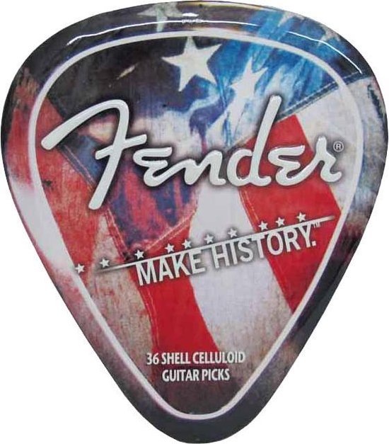 Signs-USA - Fender Plectrum - 33 x 28,5 cm - retro wandbord - metaal