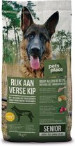 Pets Place Naturals Senior Large Breed - Hondenvoer - Kip - 3 kg