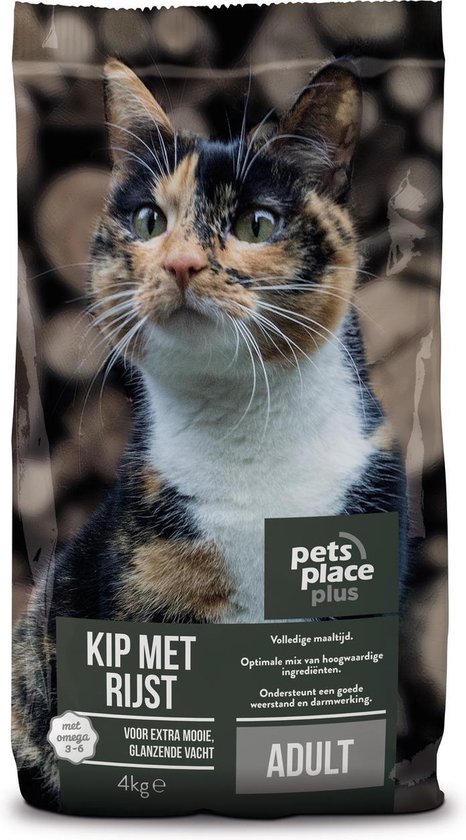 Pets Place Plus Kat Adult - Kattenvoer - Kip&Rijst - 4 kg | bol.com