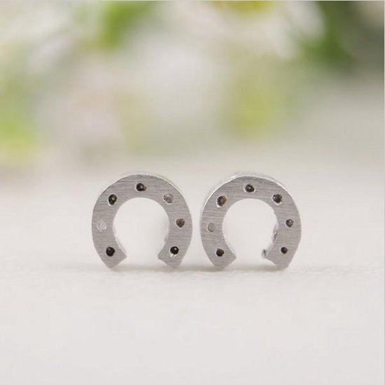 Diamond Treats Kleine hoefijzeroorbellen in 925 sterling zilver