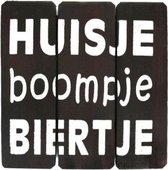 Tekstbord -  Huisje Boompje Biertje (black)