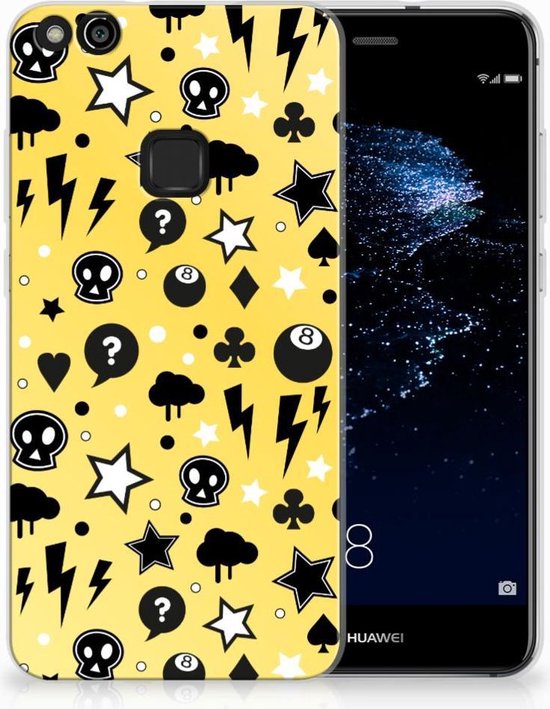 Coque pour Huawei P10 Lite Bumper Housse Etui Punk Yellow