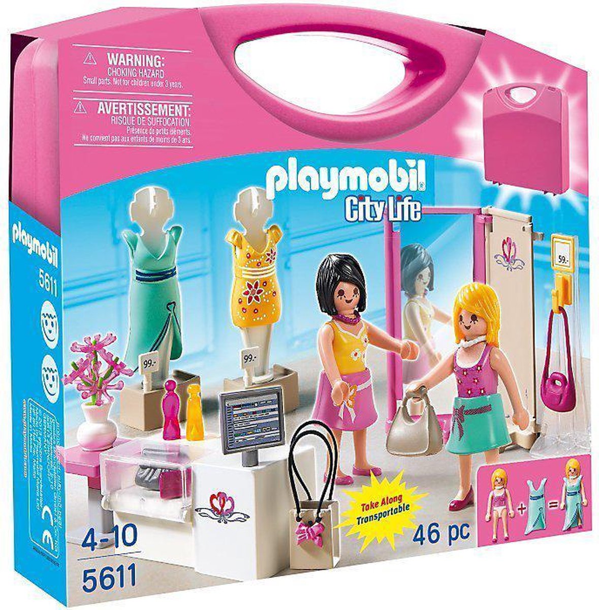 hoesten Neerwaarts schending Playmobil Modewinkel Meeneemkoffer - 5611 | bol.com