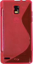 Huawei Ascend P1 Silicone Case s-style hoesje Roze