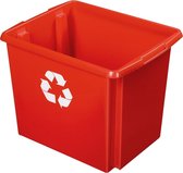 Sunware Nesta eco opbergbox - voor afvalscheidingssysteem - 45L - rood