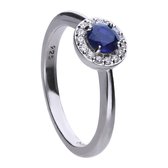 Diamonfire - Zilveren ring met steen Royal Colors - Zirkonia - Entourage - Blauw
