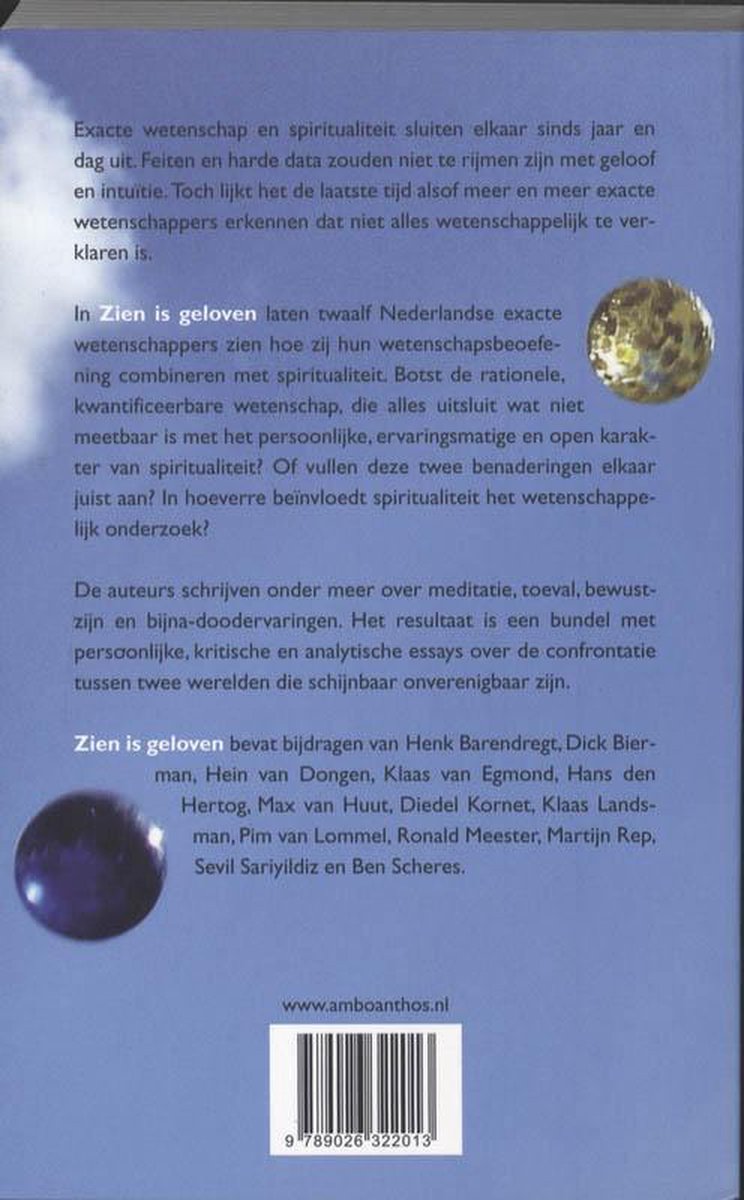 Zien Is Geloven - back cover