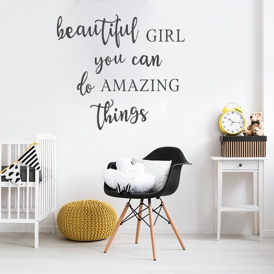 tekst Beautiful girl - amazing thing | babykamer - kinderkamer - meisje |... | bol.com