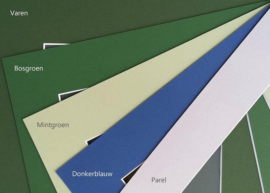 3 stuks Passe-partout Arton, afmetingen 80x100/39x59 cm, dikte 1,4 mm, kleur bosgroen