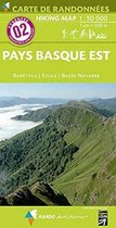 Wandelkaart Pyrénées carte 2 Pays basque est 1 : 50 000