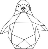 Pinguin muursticker – Muursticker met pinguin – Pinguins – Geometrische muursticker – Geometrische dieren – Afmeting L42 x B43 cm