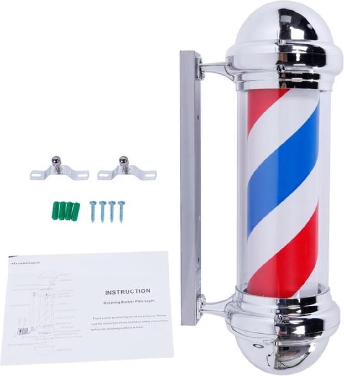 Barber Pole LED Lamp - Klassieke Stijl - Voor Kapsalons en Kapperszaken