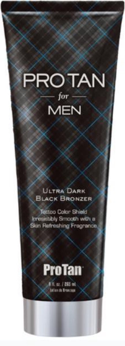 Pro Tan Ultra Dark Black Bronzer met Tattoo Color Shield zonnebankcrème voor mannen - 265ml