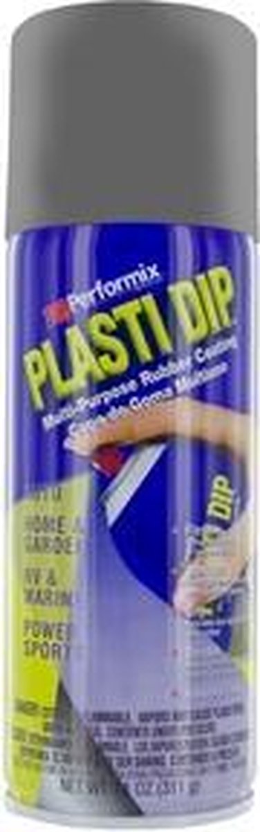 Performix Plasti Dip Gun Metal Grey 325 ml Mat – Rubber Coating Spray – Afneembare Beschermlaag voor Auto & DIY