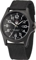 New Military Horloge Zwart / Zwart | Nylon | Ø 40 mm