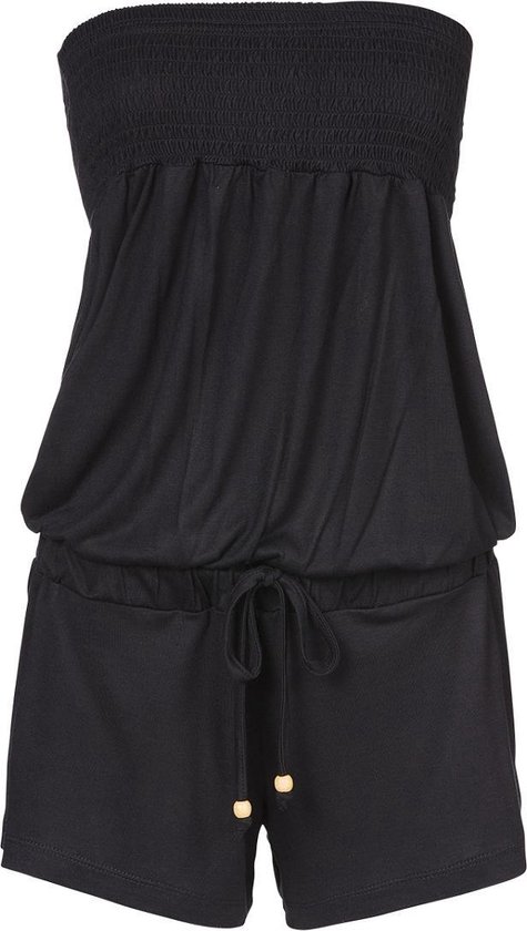 Shiwi jumpsuit short strapless solid - black - S | bol.com