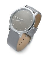 Philippi Design Horloge Heren Tempus MG2 - Ø 45mm - Leer - Grijs