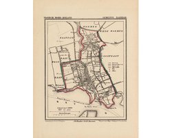 Historische kaart, plattegrond van gemeente Zaandam in Noord Holland uit 1867 door Kuyper van Kaartcadeau.com