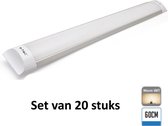 Geïntegreerde LED Buis 60cm 3000K | Warm Wit|Set van 20 stuks