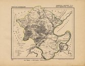 Historische kaart, plattegrond van gemeente Rheden ( Dieren) in Gelderland uit 1867 door Kuyper van Kaartcadeau.com
