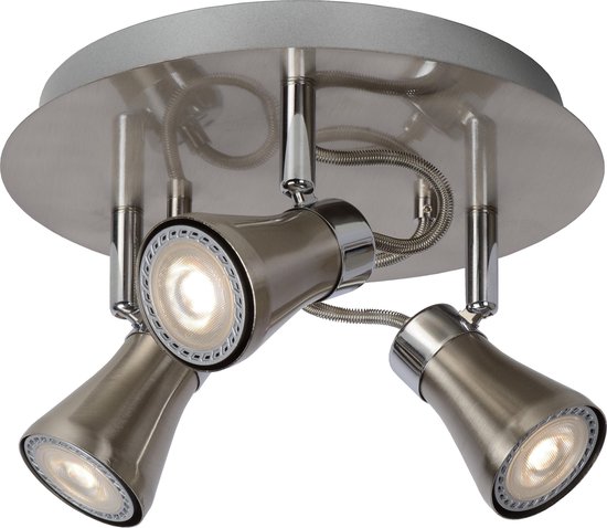Lucide FOCUS Einbaustrahler Set – 3 Stück, Dimmbar, GU10, 3x5W, 3000K Warmweiß, Ø 8,1 Cm, Weiß – Für Decke & Wandbeleuchtung