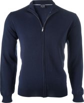 OLYMP modern fit vest wol - marine blauw met rits -  Maat: 3XL