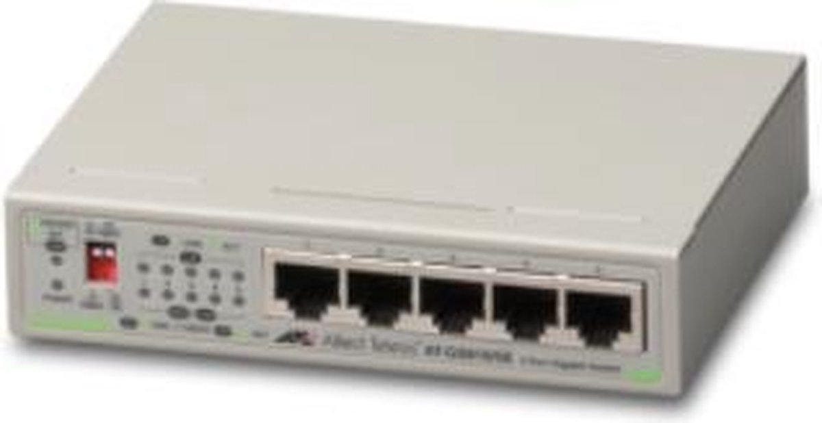 Allied Telesis AT-GS910/5E-50 Unmanaged Gigabit Ethernet (10/100/1000) Grijs