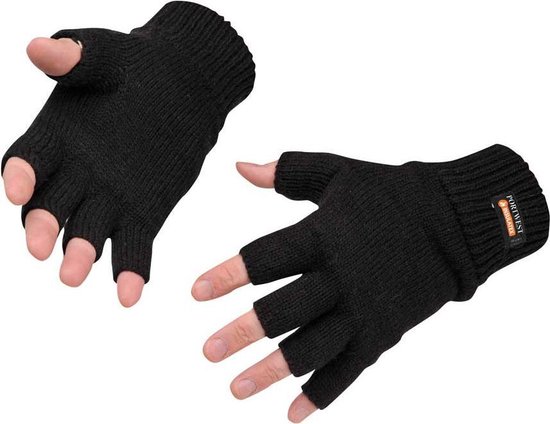 Acht Tutor Microbe Vingerloze Handschoenen Unisex - Zwart - Maat L | bol.com