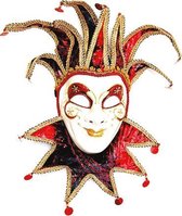 Venetiaans masker joker rood
