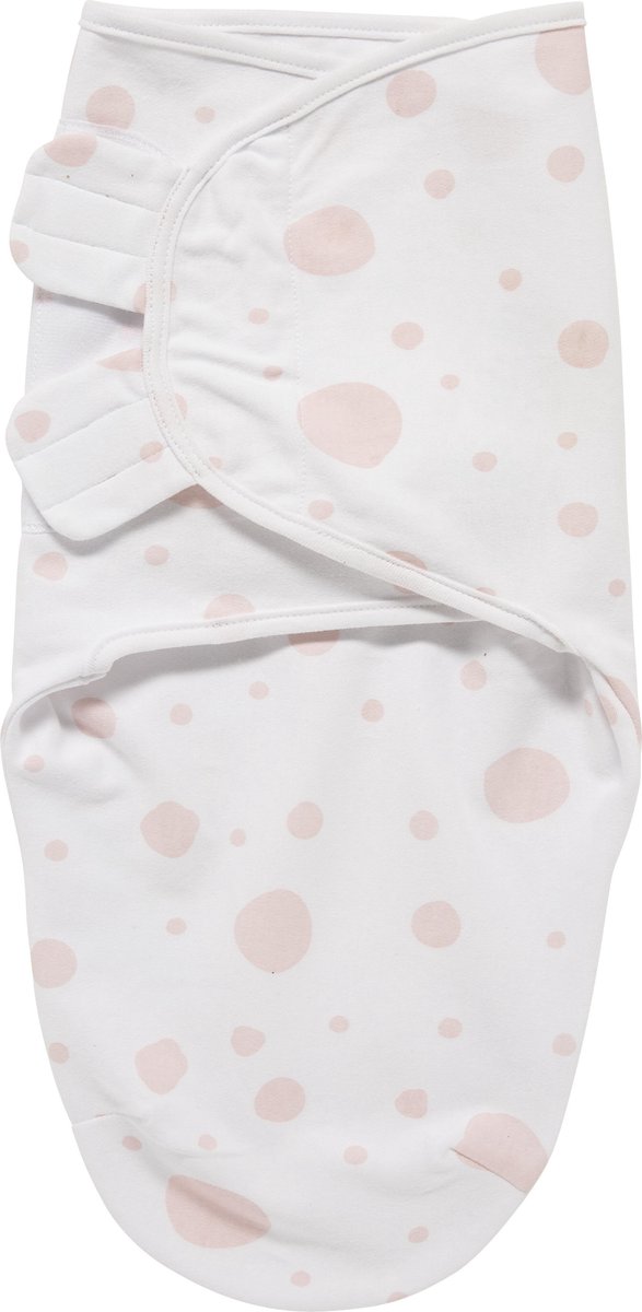 Meyco Baby Dots swaddlemeyco inbakerdoek - pink - 4-6 maanden