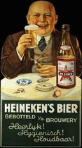 Wandbord - Heineken's Bier -20x30cm-