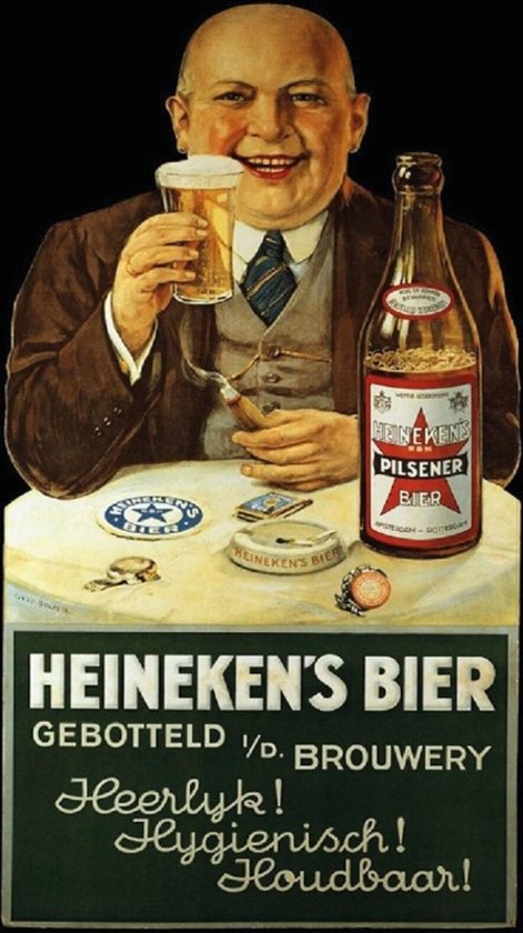 Wandbord - Heineken's Bier -20x30cm- | bol.com