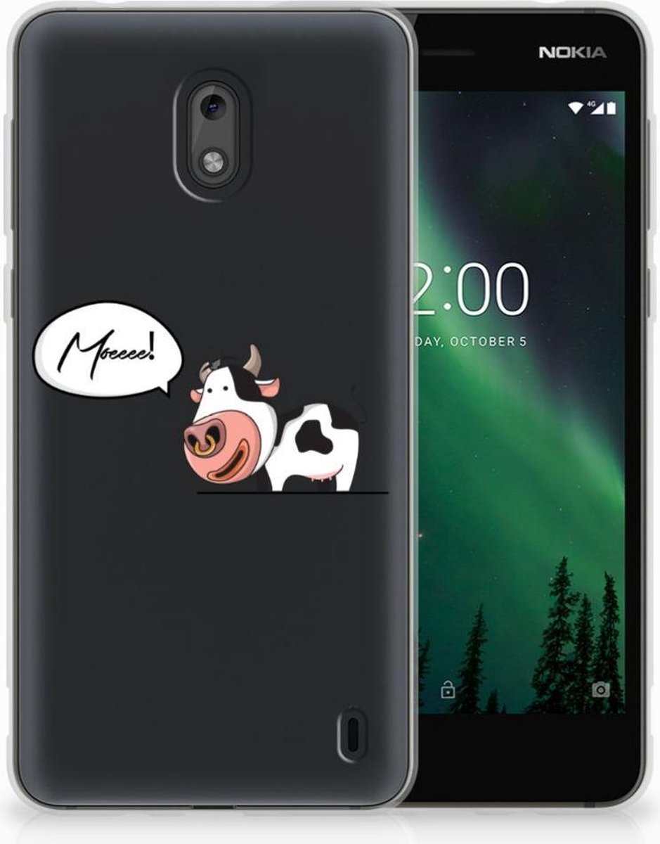 Back Cover voor Nokia 2 Telefoonhoesje met Naam Cheeky Cow