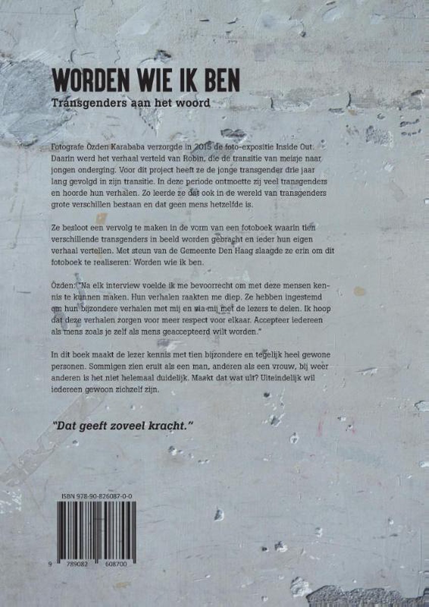 Worden wie ik ben - back cover