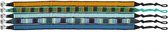 Colori 4 SET003 Ibiza Style Armbanden - 20 cm - Oranje / Blauw / Groen