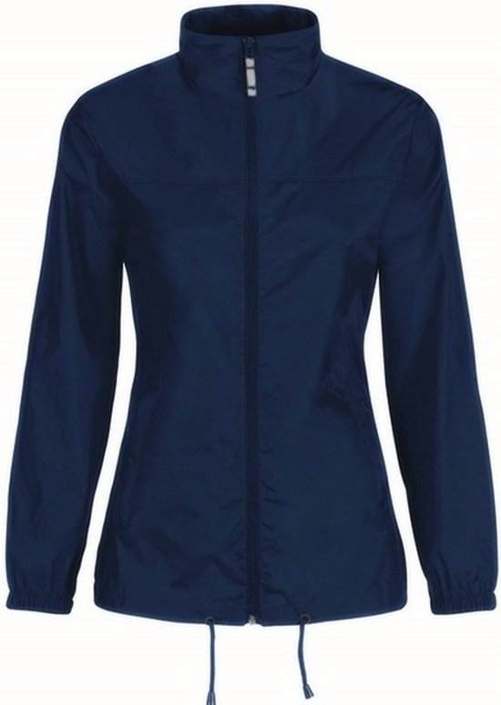 Vêtements de pluie pour femmes - Veste coupe-vent / imperméable Sirocco en bleu foncé - adultes 2XL (44) marine