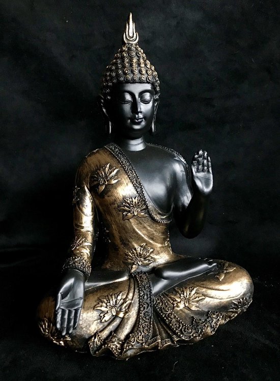 nogmaals Tussendoortje geef de bloem water Thais Boeddha beeld 16X22.5x9.5CM Deze Boeddha (eigenlijk een discipel)  hanteert de... | bol.com