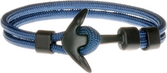 LGT Jewels Anker armband Zwart Blauw