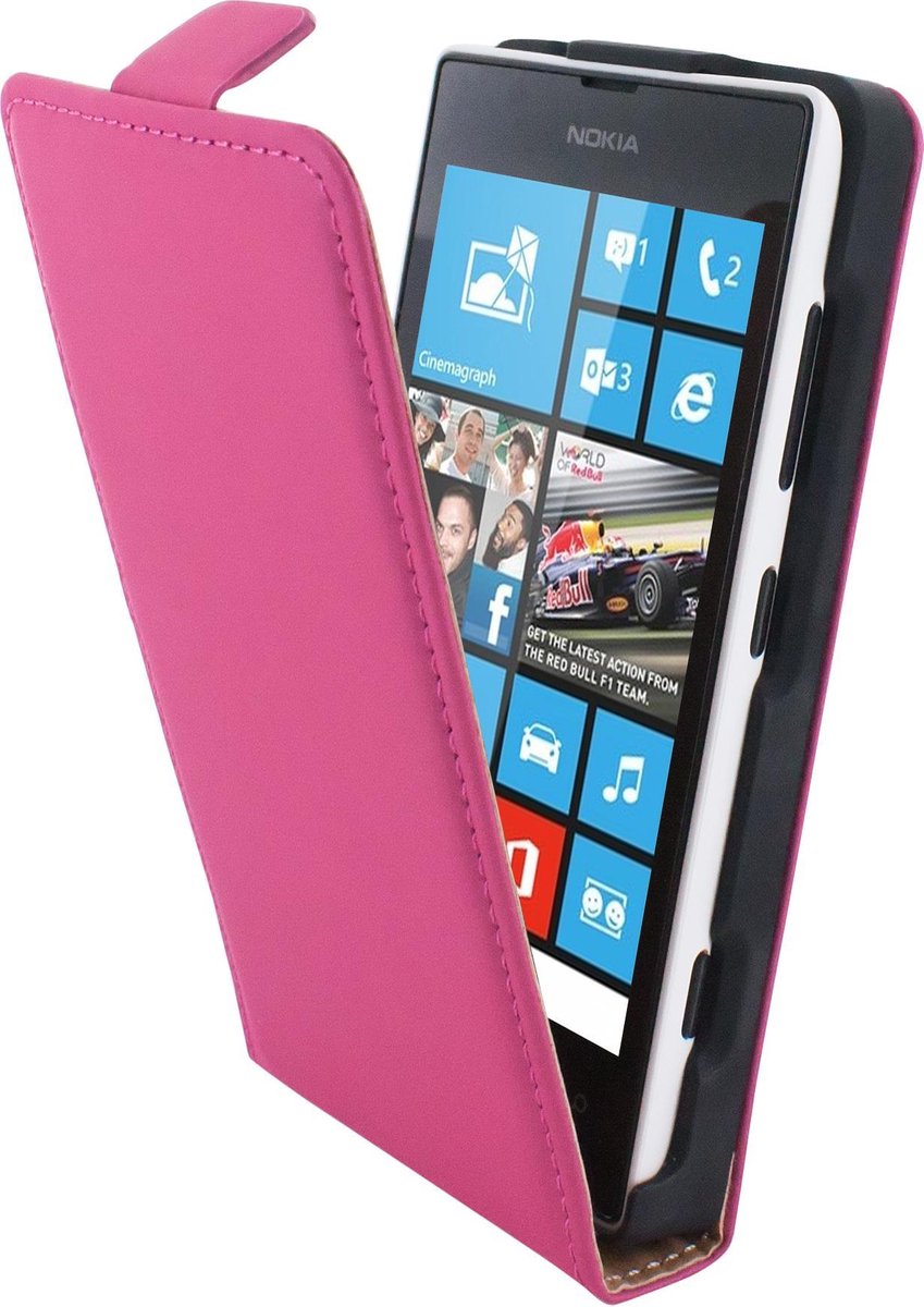 Mobiparts Premium Flip Case Nokia Lumia 520 / 525 Pink