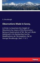 Observations Made in Savoy,