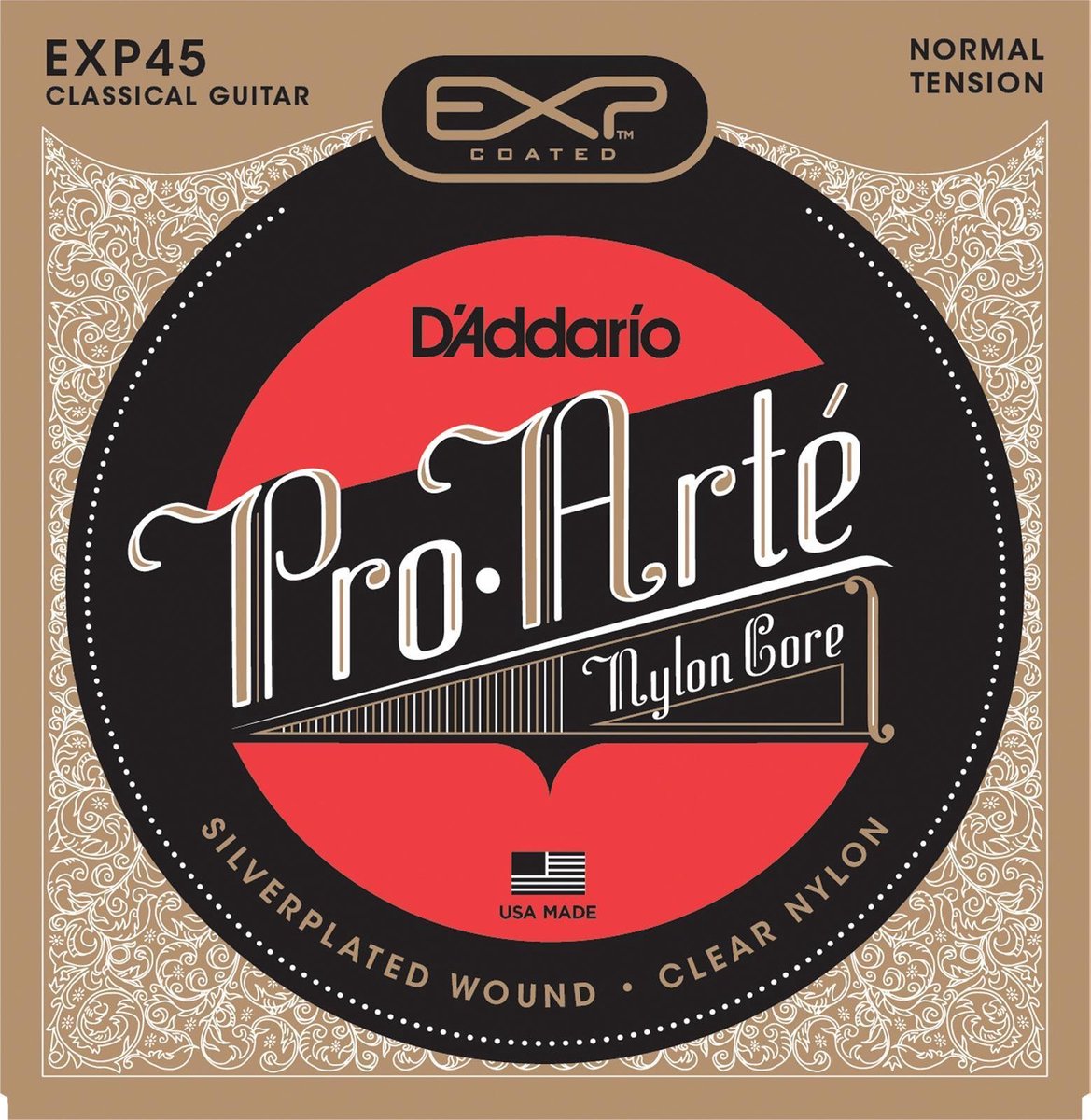 D'Addario K-Git.snaren EXP45 Classic Coated, Normal - Klassieke gitaarsnaren
