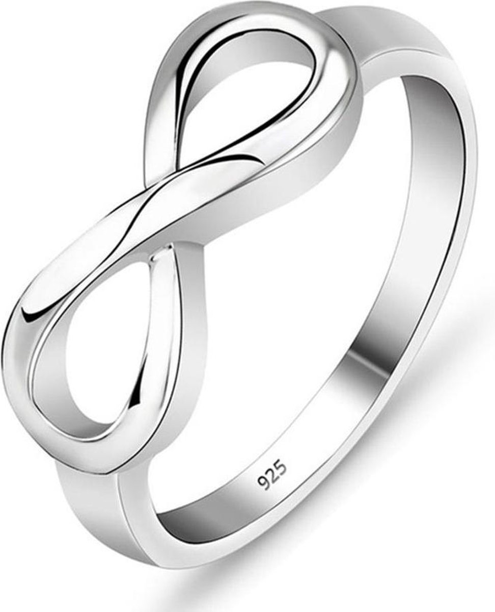 Infinity ring zilverkleurig 17,25 mm