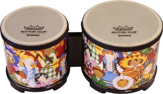 Bongos Remo Rhythm Club RH-5600-00 - Pour Enfants & Débutants - Peau Renaissance & Base Surélevée