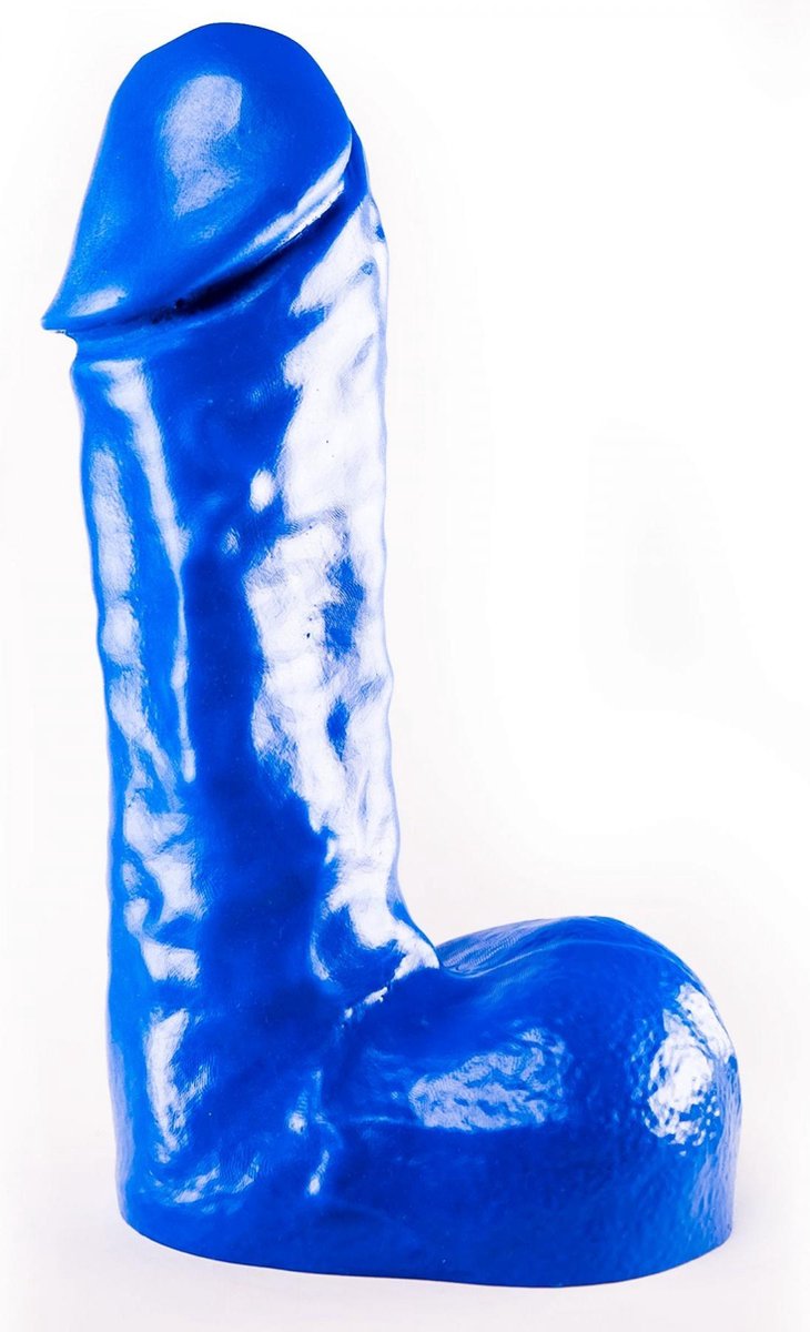 All Blue Klassieke Dildo 24,5 x 6 cm - blauw