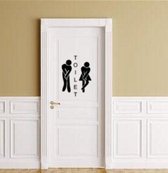 Toilet sticker hoge nood vrouw man wc | Rosami