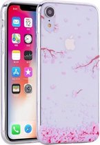 iPhone XR (6,1 inch) - hoes, cover, case - TPU - Transparant - Vallende bloesem