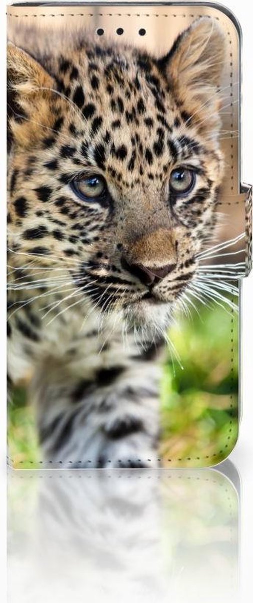 Samsung Galaxy S10e Telefoonhoesje met Pasjes Baby Luipaard