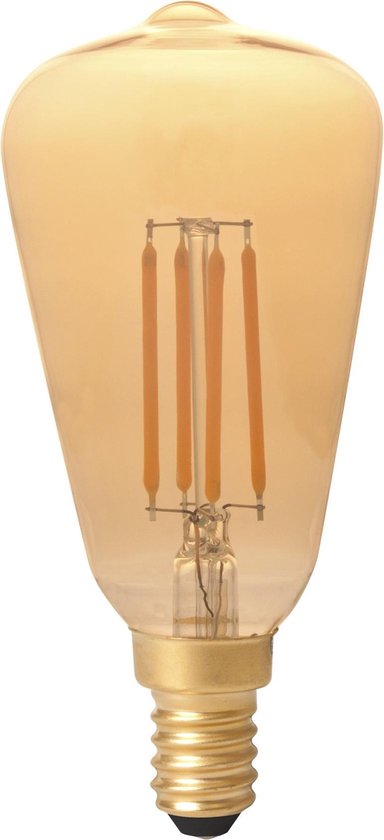 cijfer Onderscheid Fonetiek Calex LED lamp - Rustiek 4W E14 - Gold 2100K - dimbaar met Led dimmer - (2  stuks) | bol.com