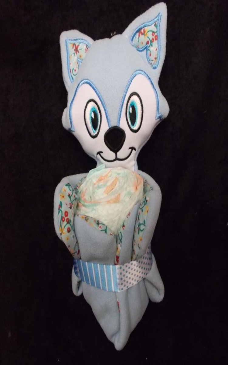 Goedkoopste knuffeldoekje vosje blauw met pampers