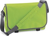 BagBase Messenger aktetas met schouderband Lime/Graphite Gray